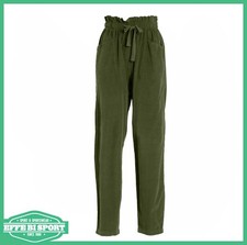 Pantalone in velluto Deha donna pantaloni con vita arricciata tempo libero logo