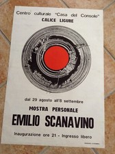 POSTER 64X43 MOSTRA PERSONALE EMILIO SCANAVINO CALICE LIGURE 