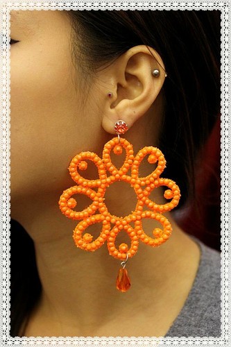 Orecchini pizzi macrame - in,
