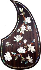 Per Martin D45 Battipenna Chitarra Intarsiato Intarsiato Abalone Fiore Graffi Piastra