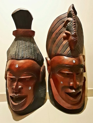 Coppia maschere africane in - coppia,