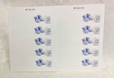 SET 10 BIGLIETTINI BATTESIMO NASCITA BIMBO BOMBONIERA FAI DA TE STAMPA OMAGGIO