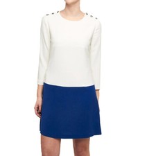 Armani Jeans Vestito Abito Corto da Donna Bianco/Blu tg 42  -44%   C5A32NV