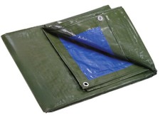 Telo Impermeabile Copri tutto Duble Face Verde/Blu Anti Pioggia Gelo e Vento