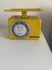Bilancia Cucina in Metallo Stube Vintage Design anni 70 Gialla Weight scale