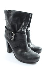 VIC MATIE Stivaletto con zip Donna Scarpina di lana Taglia IT 36 nero