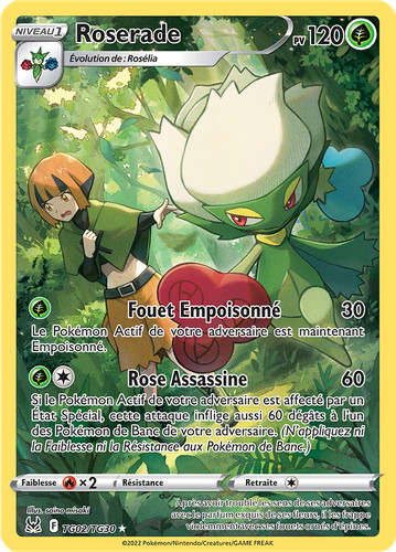 Carte pokémon roserade - carte,