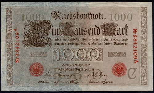 Germania 1910 banconota - 1910, da