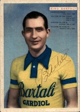 cartolina ciclismo Bartali Gardiol autografata