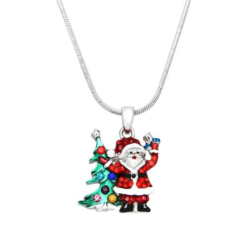 Collana babbo natale albero - natale, di