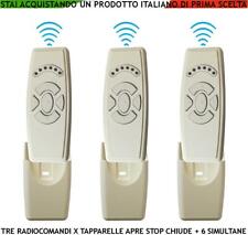 RADIOCOMANDO FR 433,92 MHZ 3 PZ 6 CANALI SALE STOP SCENDI SIMULTANEO TAPPARELLA
