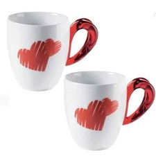 Set di 2 mug in porcellana e SAN Love - Guzzini (Made in Italy)