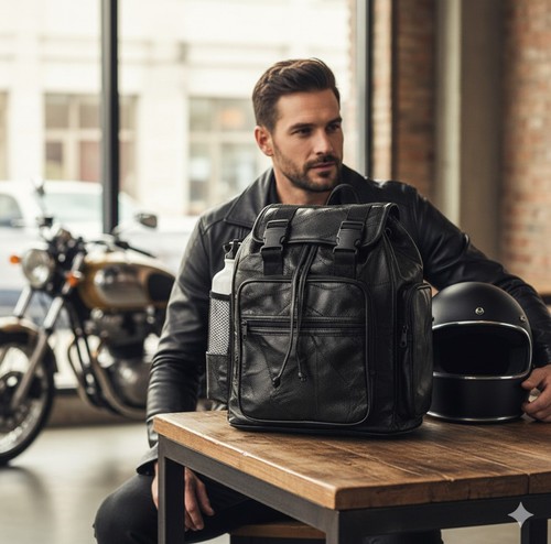 Zaino nero 100 - pelle,