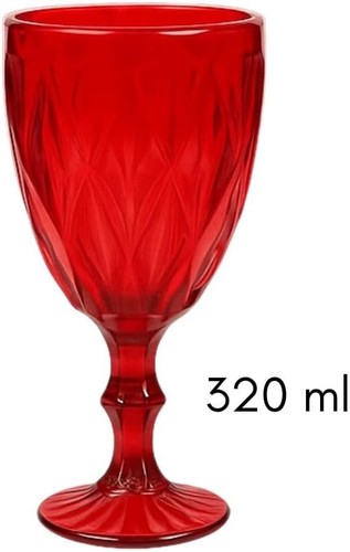 Set bicchieri rossi calice - set, a