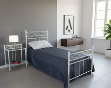 Letto singolo rosa - rosa, ferro