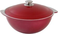 Kukmara Pentola da Cucina Kazan Kazan 4,5 L Litri Rivestimento Decorativo Vino Rosso Wok Bollitore