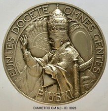 PAPA PIO XI° EUNTES DOCETE OMNES GENTES 1927 MEDAGLIA OPUS SILVA