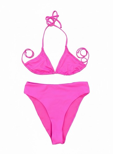 Set bikini triangolo rosa