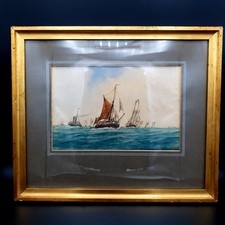 Antico acquerello marittimo