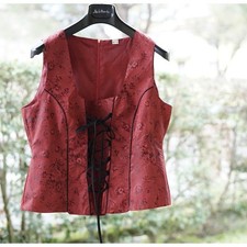 GILET CORPETTO  ROSSO / BORDEAUX TIROLESE Tg 50/52it.