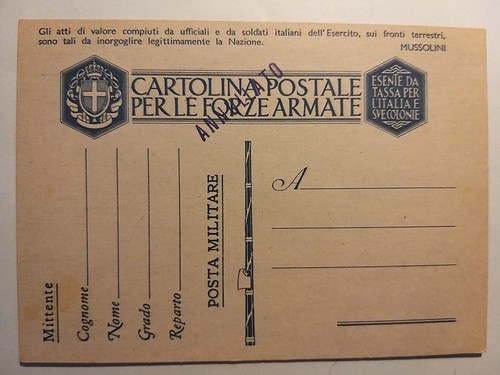Cartolina postale per forze - cartolina,
