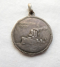 MEDAGLIA NAVE AMALFI 1909 REGIA MARINA GUERRA WWI WWII ARGENTO ??