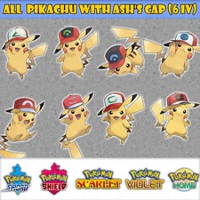 Event: All Pikachu with Ash's Cap (6 IV's) for SWSH SV