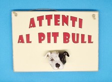 HANDMADE DOG PIT BULL WOODEN