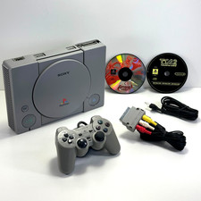 PlayStation 1 SONY PS1 Fat CONSOLE + CONTROLLER ORIGINALE CAVI E 2 GIOCHI - PAL