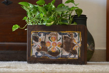 Porta Piante da interno Vaso Fioriera rettangolare Scatola in Legno stile Antico