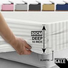 LENZUOLO BIANCO EXTRA PROFONDO 400TC 100% COTONE EGIZIANO DOPPIO TAGLIA SUPER KING