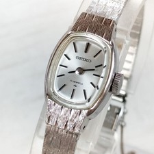 Orologio Seiko da donna 11-3360 placcato oro bianco testato a carica manuale