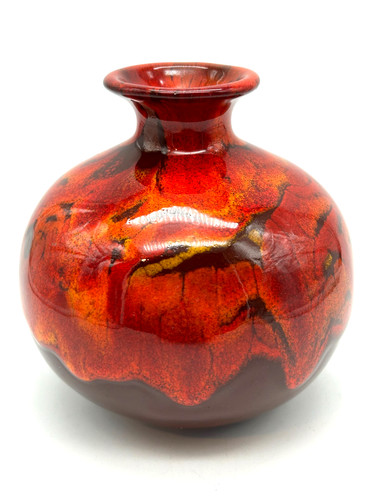 Vaso ceramica smaltata - , a