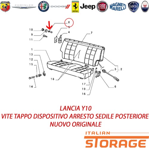 Lancia y10 vite tappo - y10,