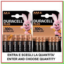 batterie DURACELL PLUS 100% pile AA stilo AAA ministilo alcaline Scadenza 2032!!