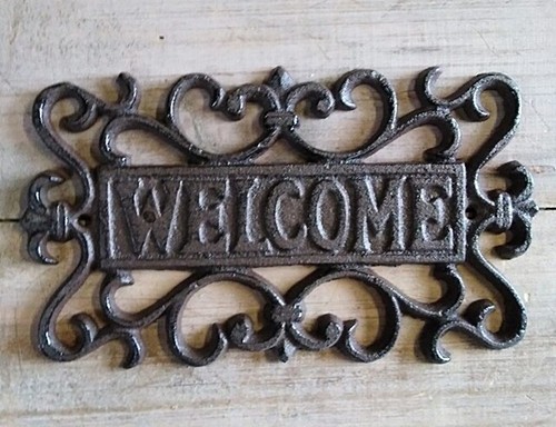 Targa porta welcome - targa, antica