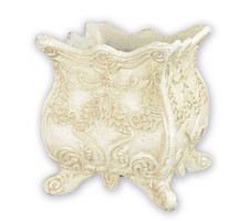 Una fioriera in ghisa - bianca