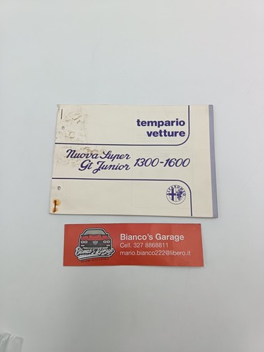 Manuale tempario vettura alfa - tempario,