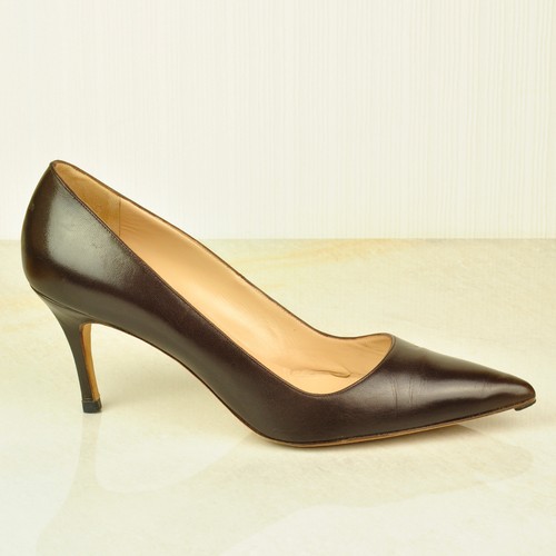 Manolo blahnik pelle marrone - pelle,