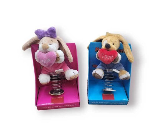 Peluche cagnolino con molla - peluche,