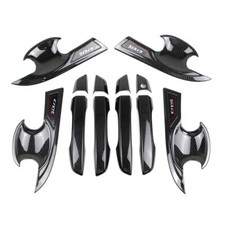 Per Honda Civic 2016 2017 2018 2019 Copri Maniglia Porta + Parabola Stile Fibra di Carbonio