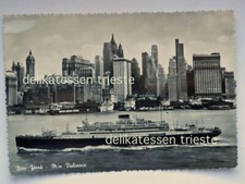 NAVE ship VULCANIA a NEW YORK Italia Navigazione transatlantico Lloyd cartolina