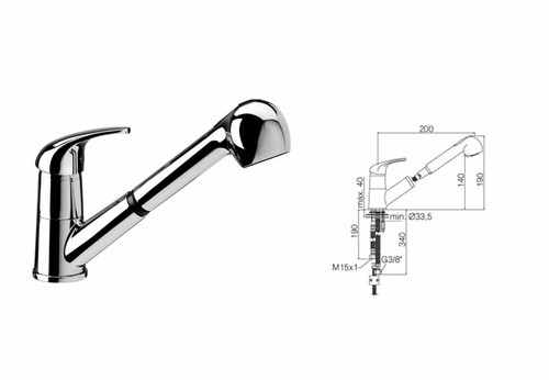 Miscelatore monocomando bocca - miscelatore,