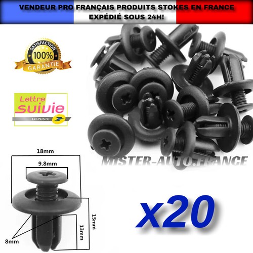 Clips fixation 8mm - 20,