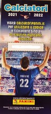 RARO COUPON CALCIATORI PANINI 2021-22 2022 RICHIESTA FIGURINE + CODICI REGALO