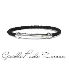 Bracciale Borsari Gioielli in pelle intrecciata e chiusura in acciaio BR-CORDA30