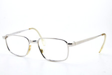 1970s vintage white gold plated eyeglasses DESIL 20/000 14k White Golden Frame