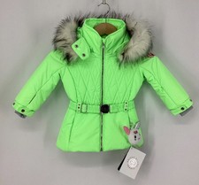 POIVRE BLANC MINI GIACCA DA SCI ROSA PER BAMBINI VERDE LIME PREZZO CONSIGLIATO £ 230 IB