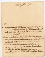 1780 Lettera manoscritta %