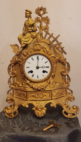 Antico orologio camino - antico, da